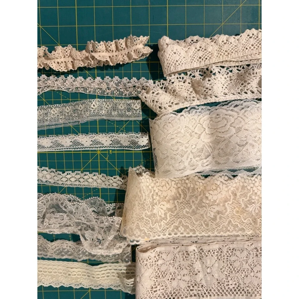 Lace trim Ivory / Cream lot of 20 yards vintage & modern DIY Slow Sew Journal
